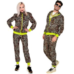 80'er Leopard Træningsdragt Kostume