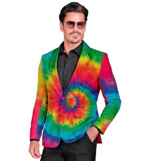 80'er Tie Dye Jakke Regnbue
