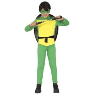 Ninja Skildpadde Børnekostume Grøn