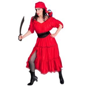 Rødt Piratkostume Til Kvinder