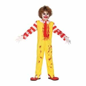 Uhyggelig Fastfoodklovn Børnekostume