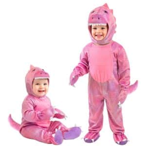 Dinosaur Babykostume Lyserød