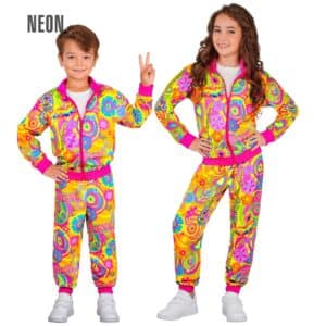 Neon Groovy Love Træningsdragt Børnekostume